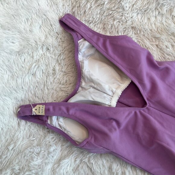 NWT Deadstock Vintage 60s or 70s Purple One Piece Swimsuit by Roaman's size 40 - Picture 4 of 10